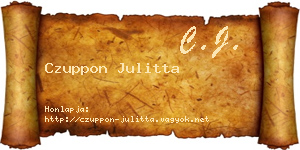 Czuppon Julitta névjegykártya
